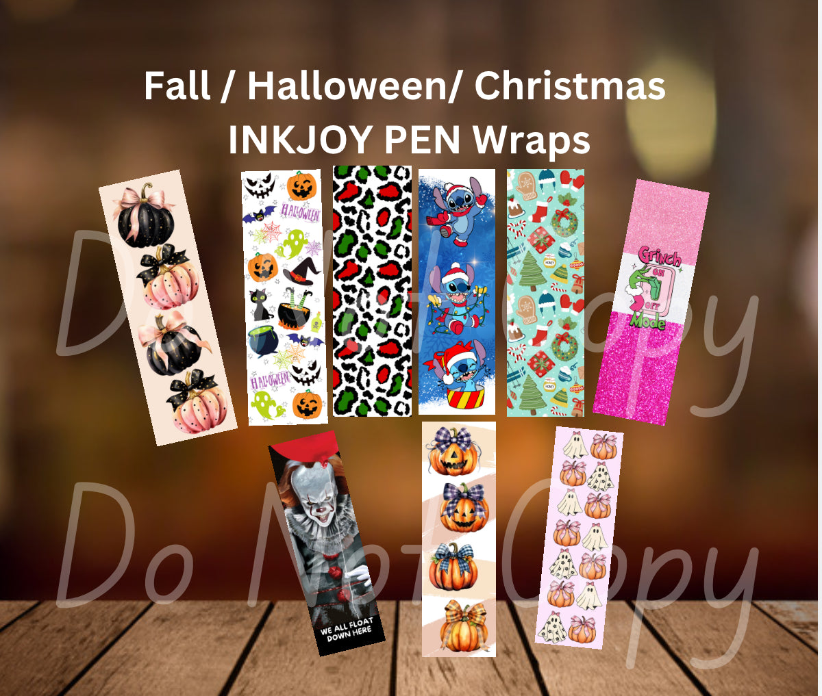 Pen Wraps For INKJOY GEL PENS HALLOWEEN CHRISTMAS