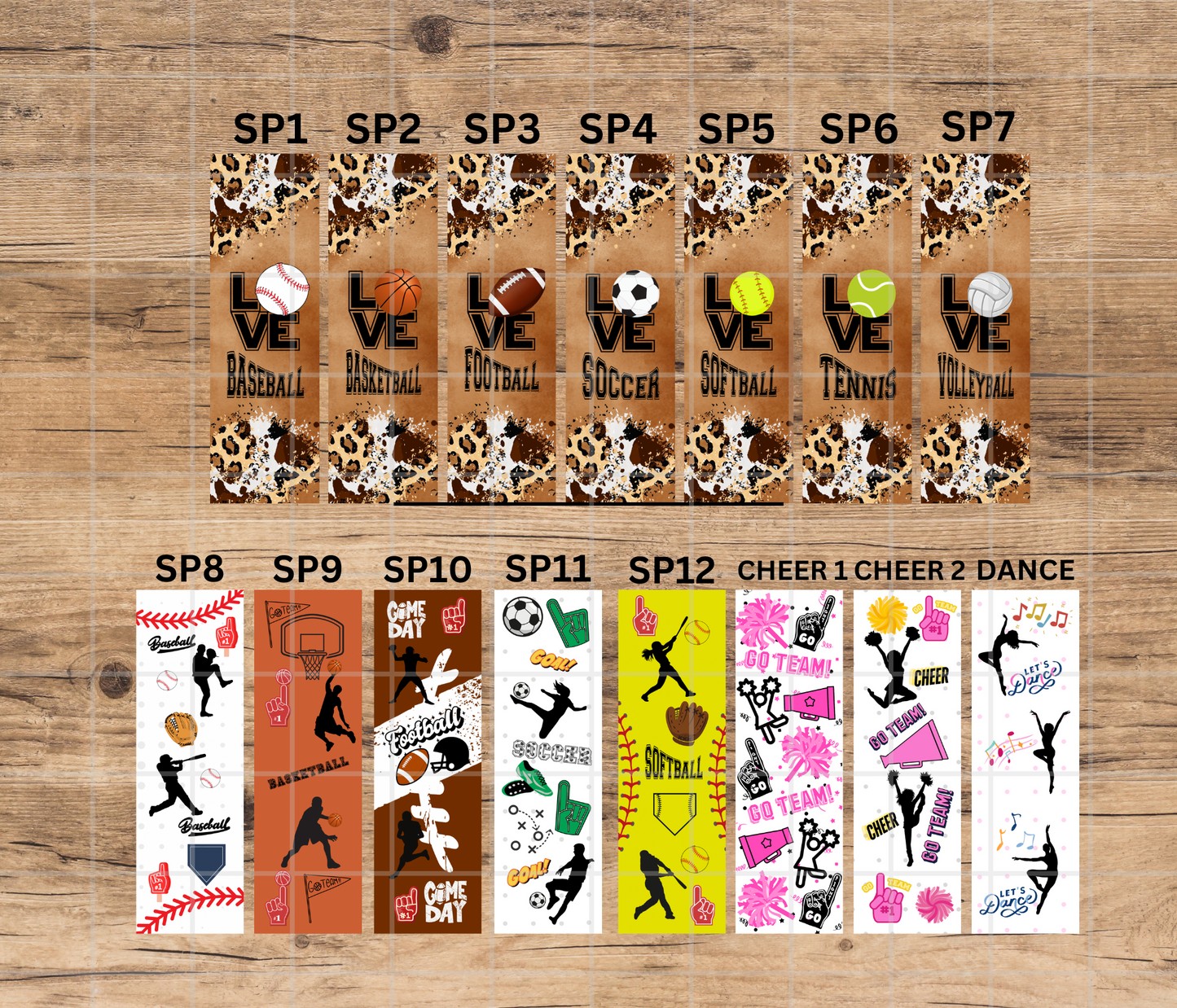 Pen Wraps For INKJOY GEL And BIC CLIC PENS SPORTS