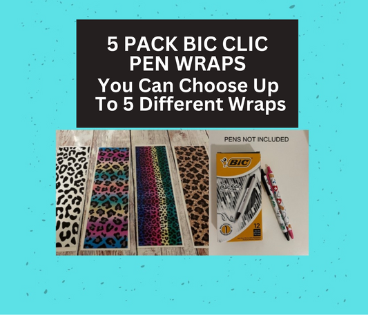 5 Pack Pen Wrap For BIC CLIC Bundle